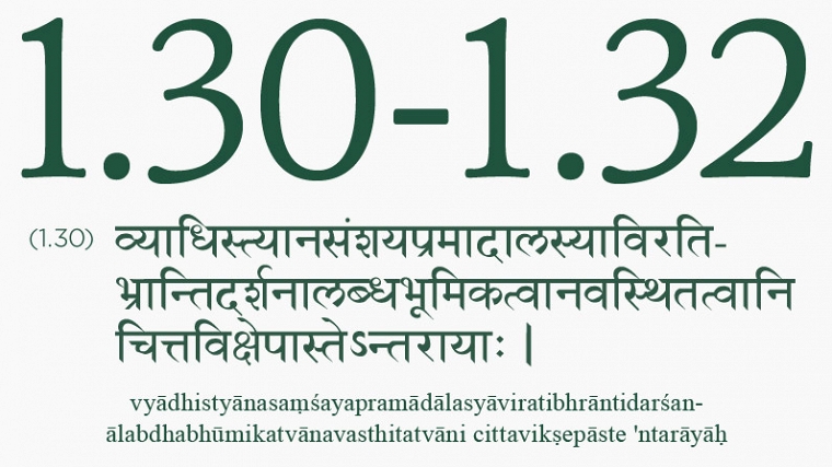 Yoga Sutra 1.3-1.32